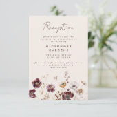 秋ワイルドフラワーウェディングレセプション エンクロージャーカード (スタンド正面)