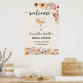 秋ワイルドフラワーウェルカムティーブライダルシャワー ポスター (キッチン)