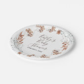 秋ワイルドフラワーウォータカラー紙プレートパーティー ペーパープレート (アングル)