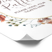 秋ワイルドフラワーウォータースカラーおむつラッフルポスター ポスター (角)