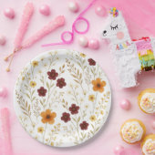 秋ワイルドフラワーエレガント紙プレート ペーパープレート (パーティー)