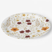 秋ワイルドフラワーエレガント紙プレート ペーパープレート (アングル)