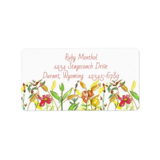 秋ワイルドフラワーオレンジスナップドラゴンフォックステール ラベル (正面)