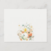 秋ワイルドフラワーカボチャ結婚の水彩詳細 エンクロージャーカード (裏面)