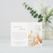 秋ワイルドフラワーカボチャ結婚の水彩詳細 エンクロージャーカード (スタンド正面)