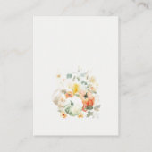 秋ワイルドフラワーカボチャ赤ちゃんシャワー用ブック エンクロージャーカード (裏面)