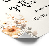 秋ワイルドフラワーカード&ギフトウェディングシャワー ポスター (角)