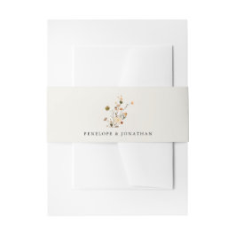 秋ワイルドフラワーガーデンフローラボホシック結婚ズ 招待状ベリーバンド