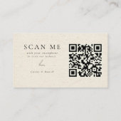 秋ワイルドフラワーガーデンボタニカルウェディングRSVP QR エンクロージャーカード (裏面)