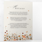 秋ワイルドフラワーガーデンボタニカルボホシ結婚ック 三つ折りプログラム (内部最初)