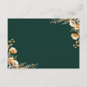 秋ワイルドフラワークレスト結婚エメラルド詳細 エンクロージャーカード (裏面)