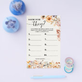 秋ワイルドフラワーシャワーゲームカード チラシ (シングル)