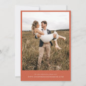 秋ワイルドフラワーズアイボリー秋モダン写真結婚の 招待状 (裏面)