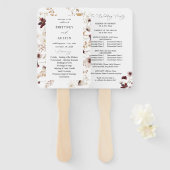 秋ワイルドフラワーズフローラ結婚式 プログラム ハンドファン (正面&裏面)