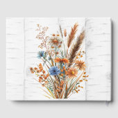 秋ワイルドフラワーズホワイト樺の木結婚ツリー ゲストブック (裏面)