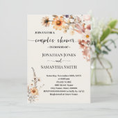 秋ワイルドフラワーズボホカップルウェディングシャワー 招待状 (スタンド正面)