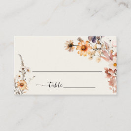 秋ワイルドフラワーズボ結婚ホのゲスト名 プレイスカード