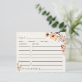 秋ワイルドフラワーズレシピカードボホシック (スタンド正面)