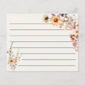 秋ワイルドフラワーズレシピカードボホシック (裏面)