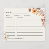 秋ワイルドフラワーズレシピカードボホシック (正面)