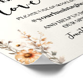 秋ワイルドフラワーズ共有ザラブウェディングシャワー ポスター (角)