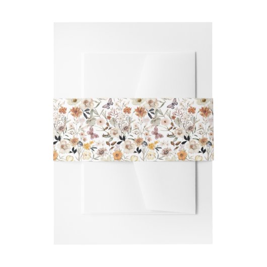 秋ワイルドフラワーズ結婚式招待状 招待状ベリーバンド (正面例)