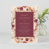 秋ワイルドフラワーズ&フォトウェブサイ結婚ト秋 招待状 (スタンド正面)