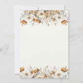 秋ワイルドフラワーテラコッタ秋の赤ちゃんシャワー 招待状 (裏面)