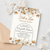 秋ワイルドフラワーテラコッタ秋の赤ちゃんシャワー 招待状