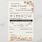 秋ワイルドフラワーノート結婚カップルのゲームカード チラシ (正面)