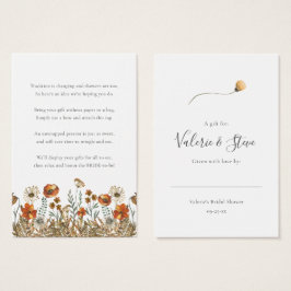 秋ワイルドフラワーノーラップシャワー表示ギフトラベル