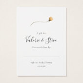 秋ワイルドフラワーノーラップシャワー表示ギフトラベル (裏面)