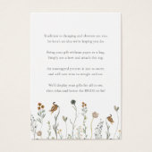 秋ワイルドフラワーノーラップシャワー表示ギフトラベル (正面)