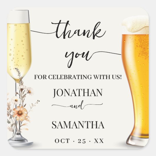 秋ワイルドフラワーバブル&ブライトシャワー スクエアシール (正面)