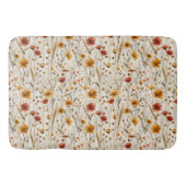 秋ワイルドフラワーパターン – 秋のフローラ バスマット (正面)