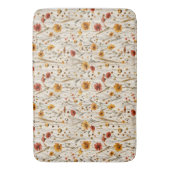 秋ワイルドフラワーパターン – 秋のフローラ バスマット (正面縦)