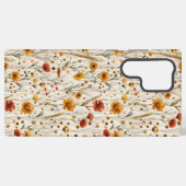 秋ワイルドフラワーパターン – 秋のフローラ SAMSUNG GALAXYケース (裏面横)