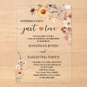 秋ワイルドフラワーファンシーは単なる愛の駆け落ち アクリル招待状 (正面)