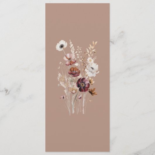 秋ワイルドフラワーフィールドベージュ結婚ズ メニュー (裏面)