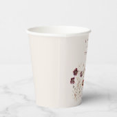 秋ワイルドフラワーフィールドベージュ結婚ズ 紙コップ (右)