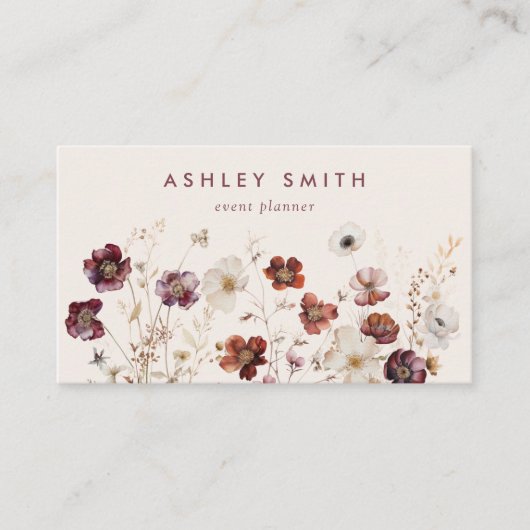 秋ワイルドフラワーフィールド名刺 名刺 (正面)