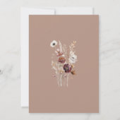 秋ワイルドフラワーフィールド誕生日パーティー 招待状 (裏面)