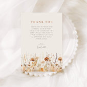 秋ワイルドフラワーフィールド赤ちゃんシャワー サンキューカード