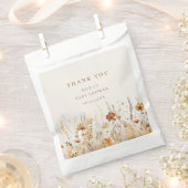 秋ワイルドフラワーフィールド赤ちゃんシャワー フェイバーバッグ (クリップ留めされた状態)