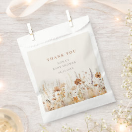 秋ワイルドフラワーフィールド赤ちゃんシャワー フェイバーバッグ