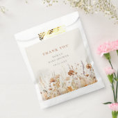 秋ワイルドフラワーフィールド赤ちゃんシャワー フェイバーバッグ (封をした状態)