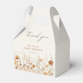 秋ワイルドフラワーフィールド赤ちゃんシャワー フェイバーボックス (正面サイド)