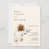 秋ワイルドフラワーフォトリハーサルディナー招待状 招待状 (正面)