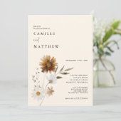 秋ワイルドフラワーフォトリハーサルディナー招待状 招待状 (スタンド正面)