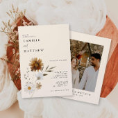 秋ワイルドフラワーフォトリハーサルディナー招待状 招待状